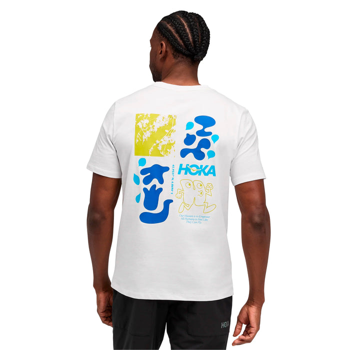1168255-WHT HOKA PRENDAS REMERAS MASCULINO RUNNING COLLAGE GPX TEE WHITE