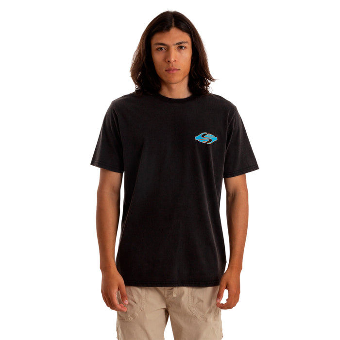 Quiksilver Remeras Masculino Moda Ripple Fount Black