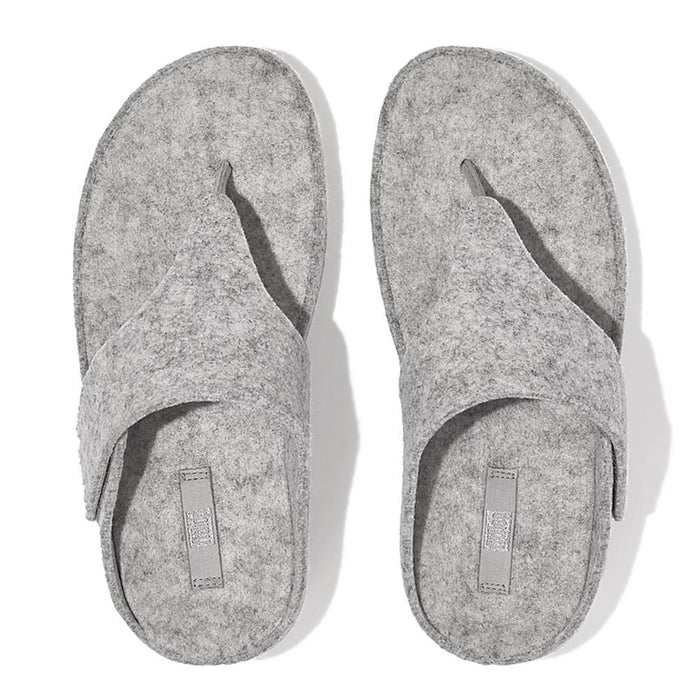 FitFlop Sandalias Femenino Shuv E01 Adjustable Felt Toe-Post Sandals Tiptoe Grey