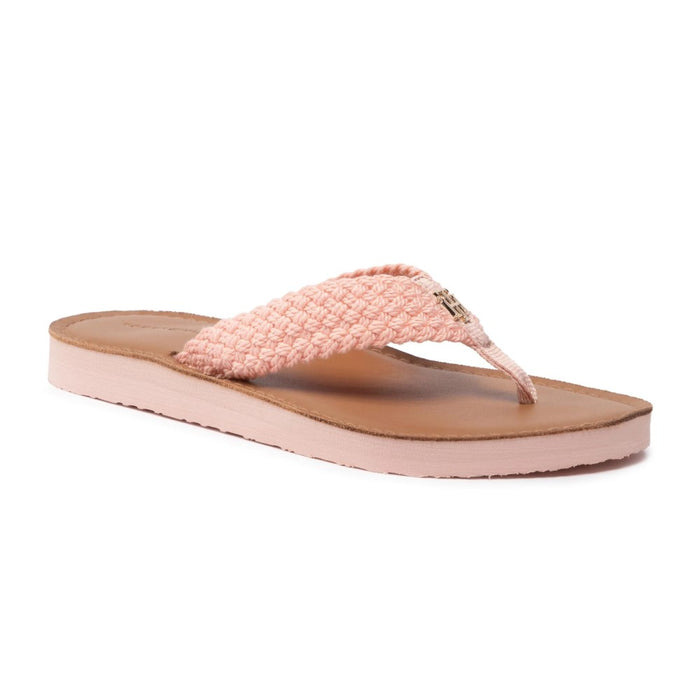 FW0FW06335-TMF TOMMY HILFIGER CALZADOS ZAPATILLAS FEMENINO TH LEATHER FOOTBED BEACH SAND SEPIA PINK
