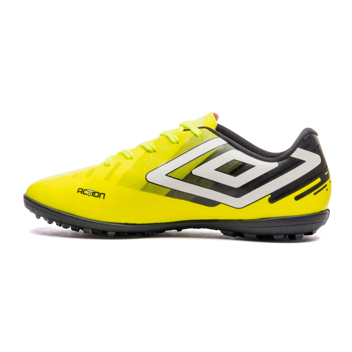 U01FB00249-612 Umbro Calzados Society Masculino Futbol Action Lima/Negro/Blanco