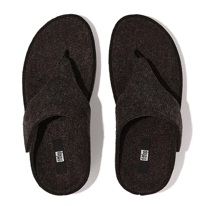 FitFlop Sandalias Femenino Shuv E01 Adjustable Felt Toe-Post Sandals All Black