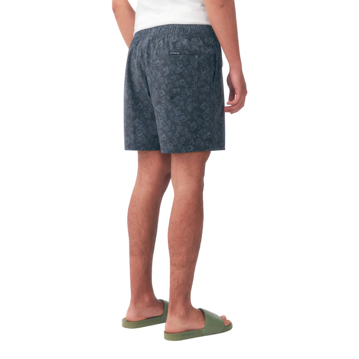 Quiksilver Shorts de Baño Masculino Moda Volley Tribal Tag