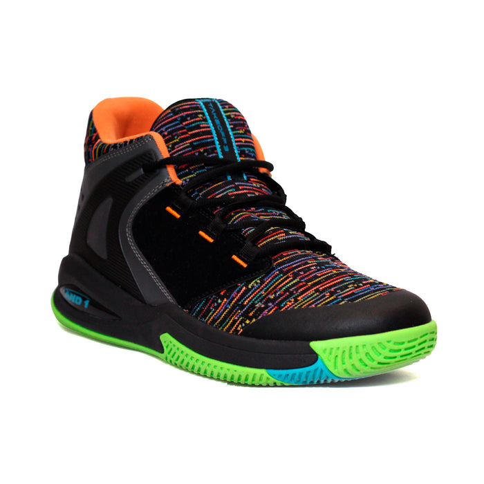 AD90104M-BVK AND1 CALZADOS DEPORTIVOS MASCULINO BASQUET TAKE OFF 3.0 BLACK/DK GREY/LT GREEN