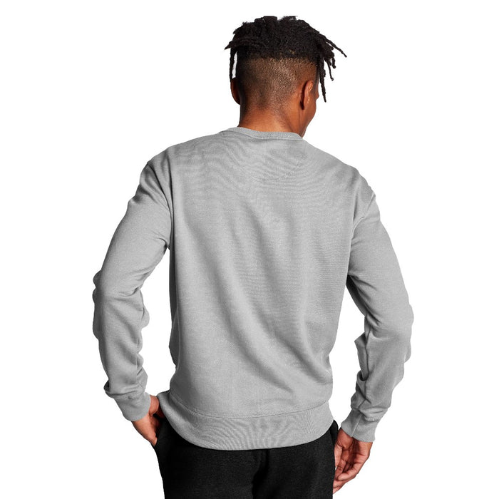 Champion Fleece Masculino Powerblend Graphic Crew Fleece Oxford Gray