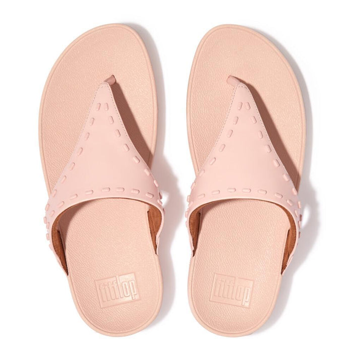 FitFlop Sandalias Femenino Lulu Rubber-Stud Leather Toe-Post Sandals Pink Salt