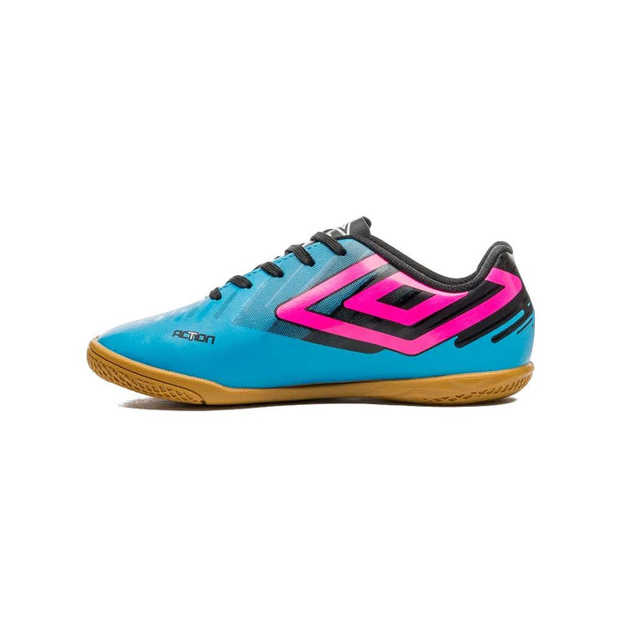 Umbro Indoor Junior Futbol Action Jr Azul Electrico/Preto/Rosa