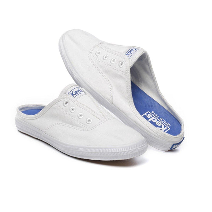 Keds Alpargatas Femenino Moda Moxie Mule Washed Twill White