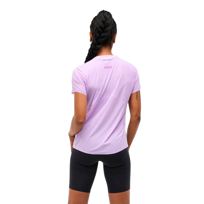 Hoka Remeras Femenino Running Airolite Run Short Sleeve Aster Flower