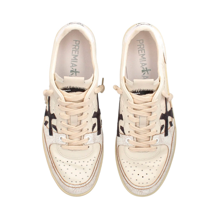 6775 PREMIATA CALZADOS LIFESTYLE MASCULINO MODA BSKT CLAY OFFWHITE/BLACK