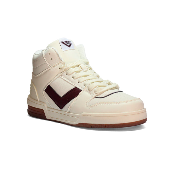 BAP2503H-L-50 PONY CALZADOS LIFESTYLE FEMENINO MODA BRONX BEAT OFF WHITE /WHITE/BURGUNDY