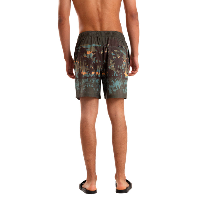 Quiksilver Shorts de Baño Masculino Moda Volley Tropicano
