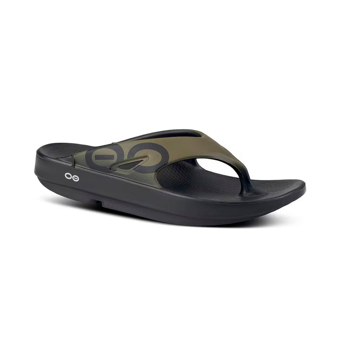 1001-TACGRN OOFOS CALZADOS ZAPATILLAS UNISEX ACTIVE RECOVERY OORIGINAL SPORT THONG BLACK/TACTICAL GREEN