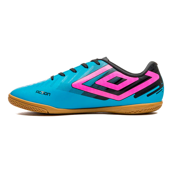 U01FB00250-310 Umbro Calzados Indoor Masculino Futbol Action Azul Electrico/Preto/Rosa
