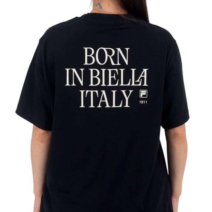 F12L01942-160 Fila Prendas Remeras Femenino Moda Oversized Letter Graphic Black