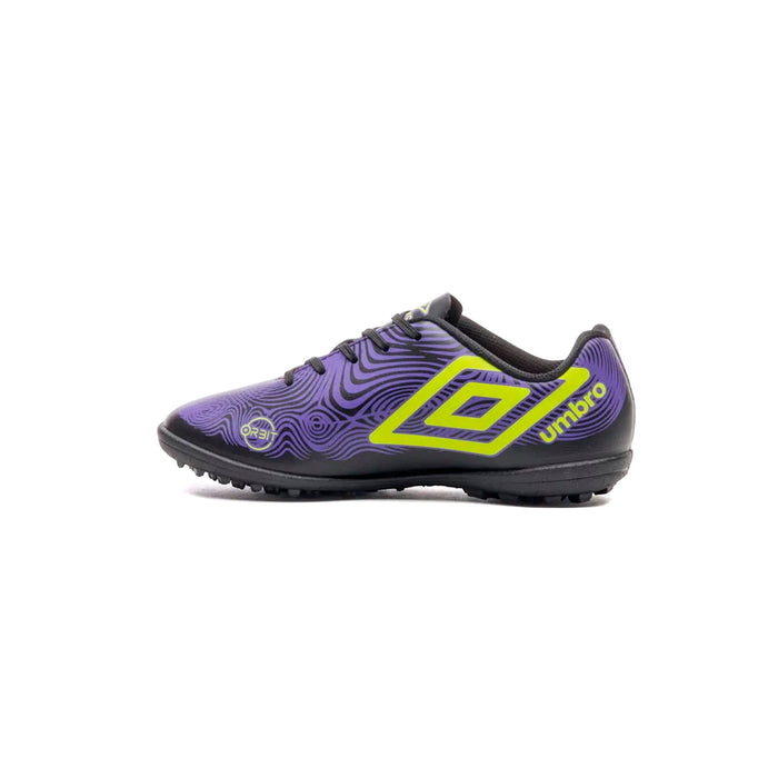 U07FB00179-106 Umbro Calzados Society Niños Futbol Orbit Jr Negro/Electric Purple/Verde Limon