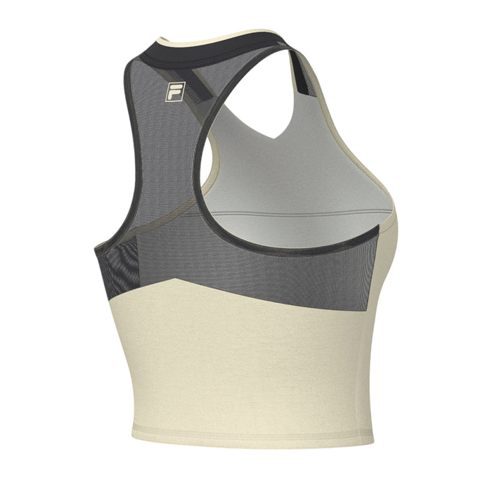 F12TN00864-3748 Fila Prendas Tops Femenino Tenis Match Ao Light Cream/Black