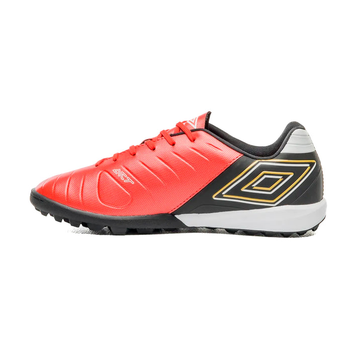 U01FB00347-410 Umbro Calzados Society Masculino Futbol Fifty VI Rojo/Negro/Blanco