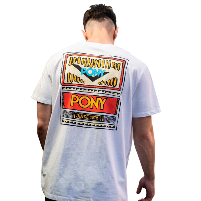 6107KBP-3003-00 PONY PRENDAS REMERAS UNISEX MODA T SHIRT WHITE