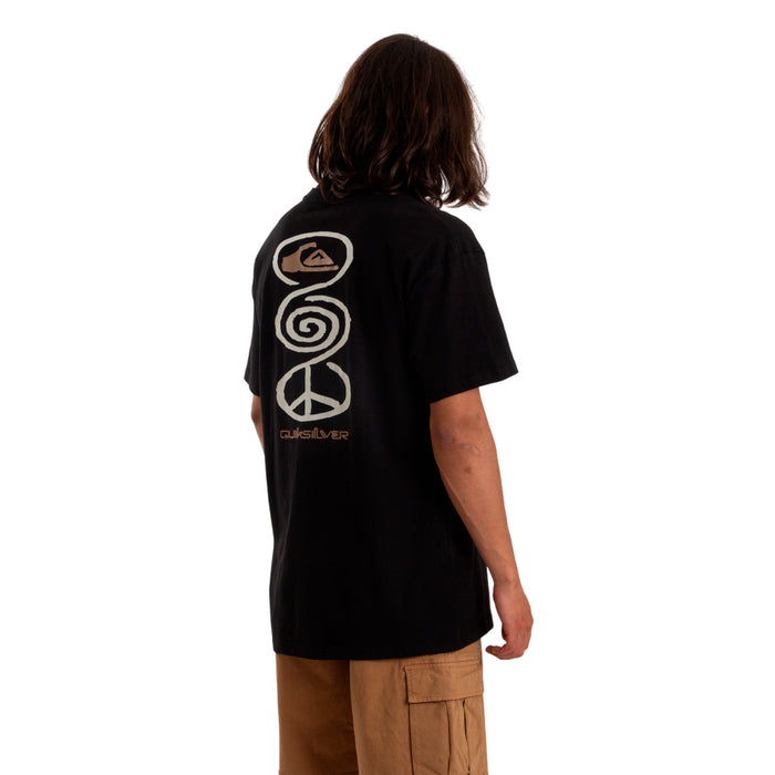 Quiksilver Remeras Masculino Moda Harmony Spyral Negro