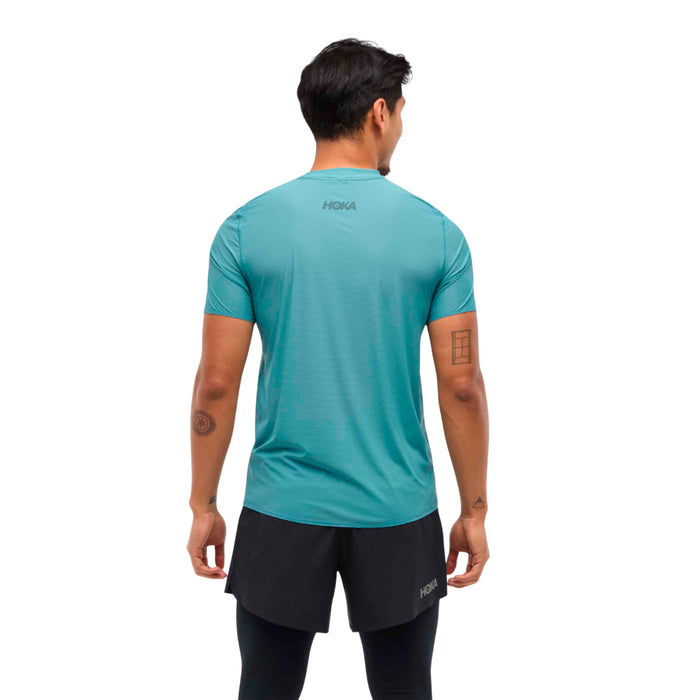 Hoka Remeras Masculino Running Airolite Run Short Sleeve Mountain Fog