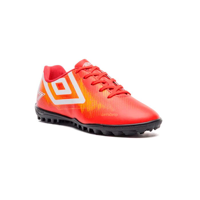U01FB00329-462 Umbro Calzados Society Masculino Futbol Heatmap Rojo/Naranja Fluor/Blanco