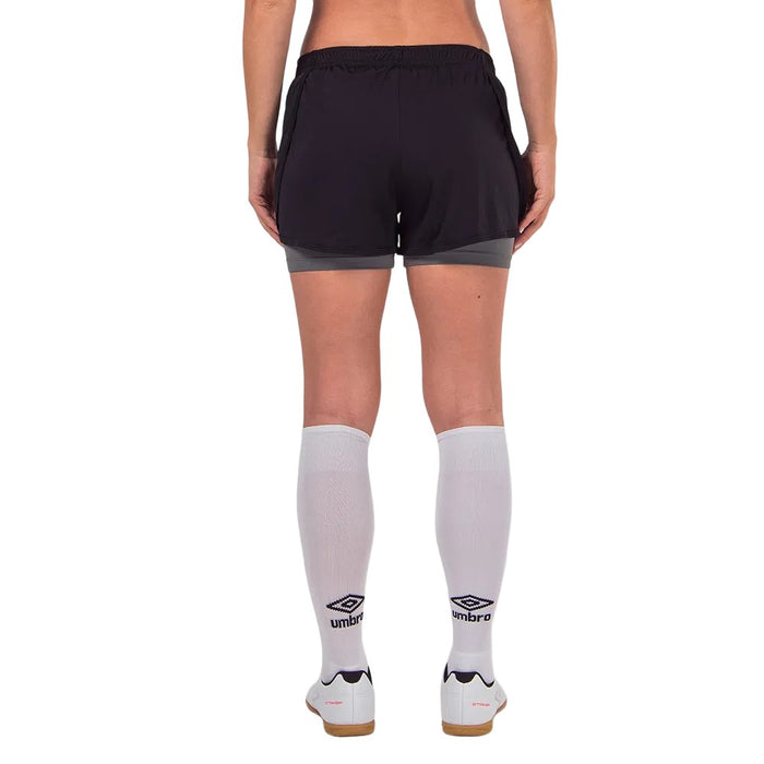 6T150237-181 Umbro Prendas Femenino Short TWR Double New Black/Graphite