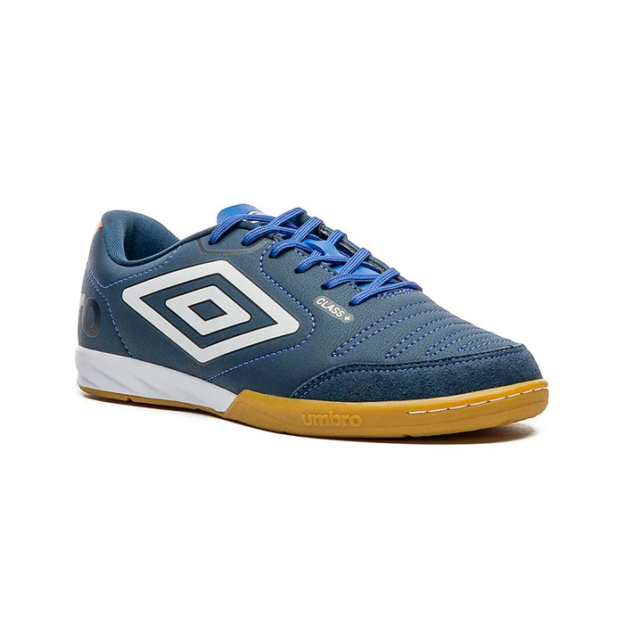U01FB00292-723 Umbro Calzados Indoor Masculino Futbol Class+ Navy/White/Dazzling Blue