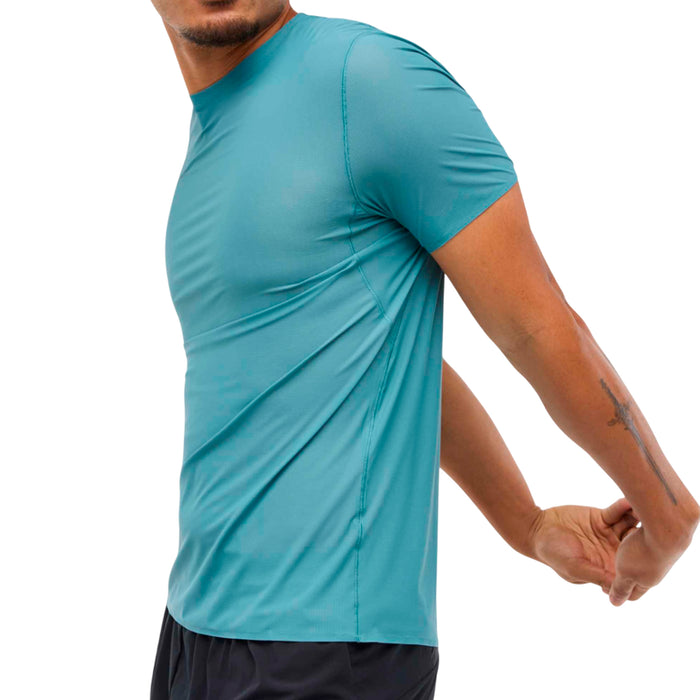 Hoka Remeras Masculino Running Airolite Run Short Sleeve Mountain Fog