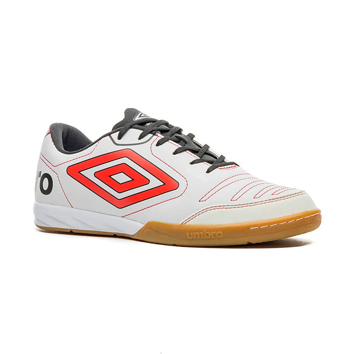 U01FB00292-241 Umbro Calzados Indoor Masculino Futbol Class+ White/Flame Scarlet/Black