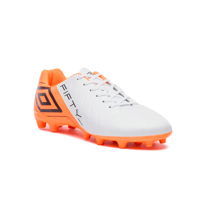 U01FB00322-261 Umbro Calzados Campo Masculino Futbol Fifty VI League White/Orange/Black