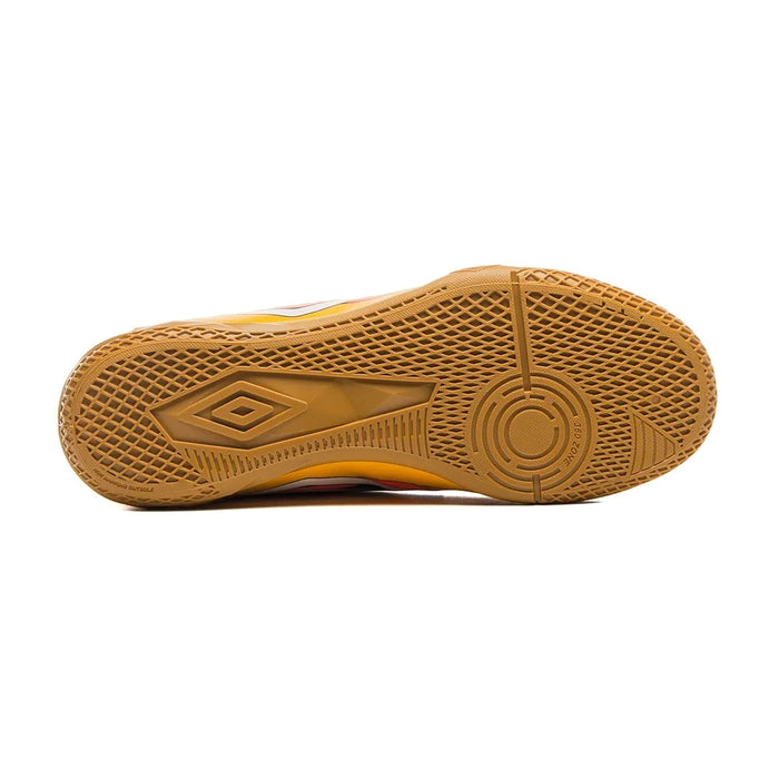 U01FB00144-626 Umbro Calzados Futbol Indoor Masculino Prisma Amarillo/Blanco/Naranja Fluor