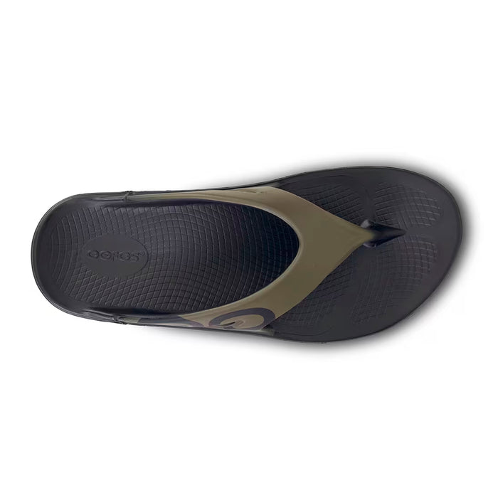 1001-TACGRN OOFOS CALZADOS ZAPATILLAS UNISEX ACTIVE RECOVERY OORIGINAL SPORT THONG BLACK/TACTICAL GREEN