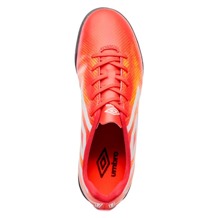 U01FB00329-462 Umbro Calzados Society Masculino Futbol Heatmap Rojo/Naranja Fluor/Blanco