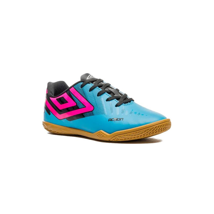 Umbro Indoor Junior Futbol Action Jr Azul Electrico/Preto/Rosa