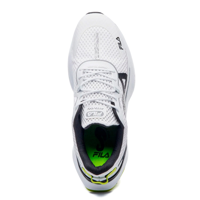 11J728X-6680 FILA CALZADOS DEPORTIVOS MASCULINO RUNNING RECOVERY WHITE/BLACK/ACID LIME