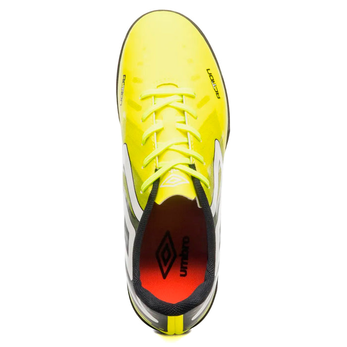 U01FB00249-612 Umbro Calzados Society Masculino Futbol Action Lima/Negro/Blanco