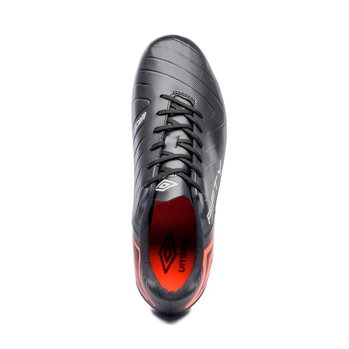 U01FB00313-102 Umbro Calzados Campo Masculino Futbol Fifty VI Black/Fiery Coral/White
