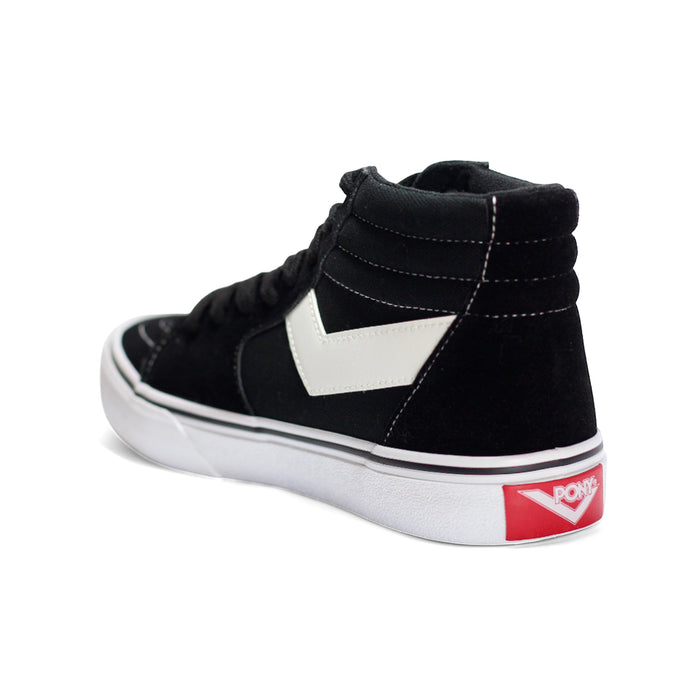 CF-1189H-M-10 PONY CALZADOS LIFESTYLE MASCULINO MODA CONEY CLASSIC HIGH BLACK/WHITE