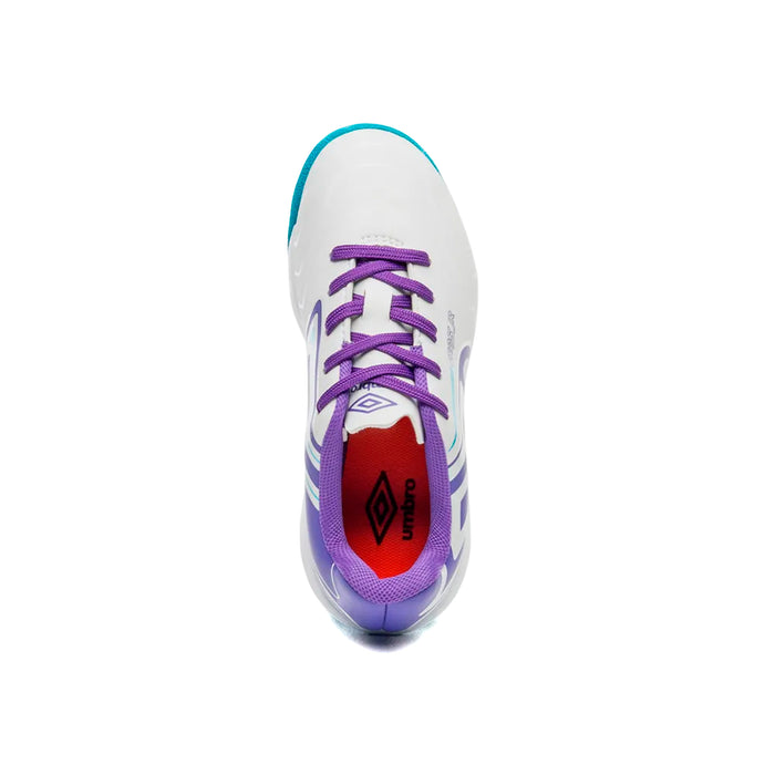 U07FB00092-203 Umbro Calzados Indoor Niños Futbol Pro 5 Jr White/Electric Purple/Atomic Blue