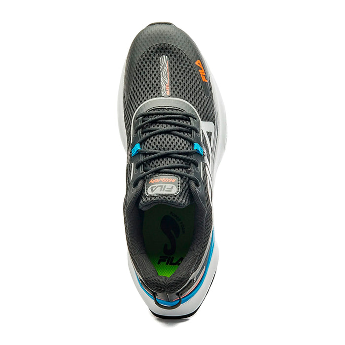 11J728X-6010 FILA CALZADOS DEPORTIVOS MASCULINO RUNNING RECOVERY BLACK/DRESDEN BLUE/RED ORANGE