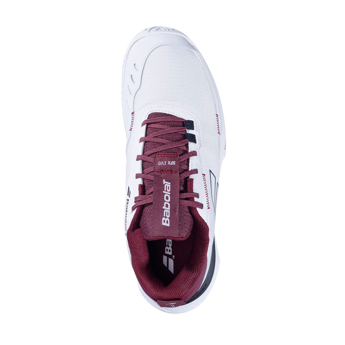 3A0F25A925-1109 BABOLAT CALZADOS DEPORTIVOS MASCULINO TENIS SFX EVO CLAY WHITE/PORT ROYALE