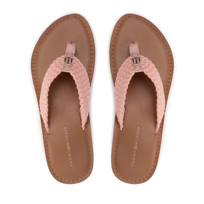 Tommy Hilfiger Zapatillas Femenino Th Leather Footbed Beach Sand Sepia Pink