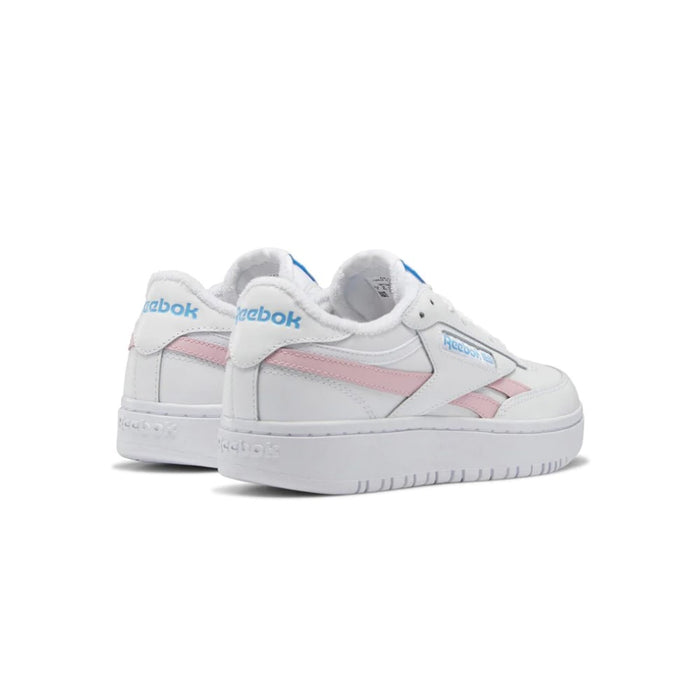 Reebok Classics Femenino Club C Double Revenge Ftwr White/Pink Glow/Radiant Aqua