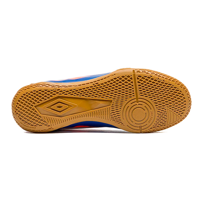 U01FB00250-302 Umbro Calzados Indoor Masculino Futbol Action Dazzling Blue/Fiery Coral/White