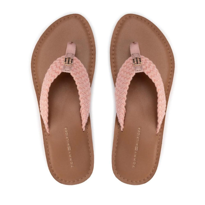 Tommy Hilfiger Zapatillas Femenino Th Leather Footbed Beach Sand Sepia Pink