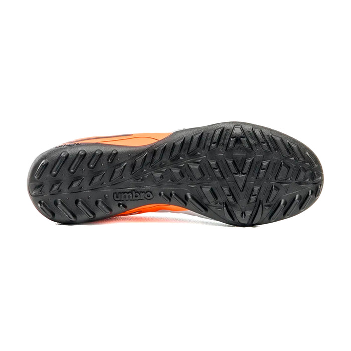 U01FB00325-261 Umbro Calzados Society Masculino Futbol Fifty VI League Blanco/Naranja Fluor/Negro