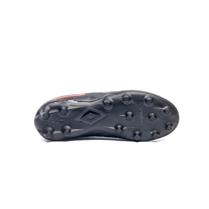 U07FB00348-102 Umbro Calzados Campo Niños Futbol Fifty VI Jr Negro/Coral/Blanco