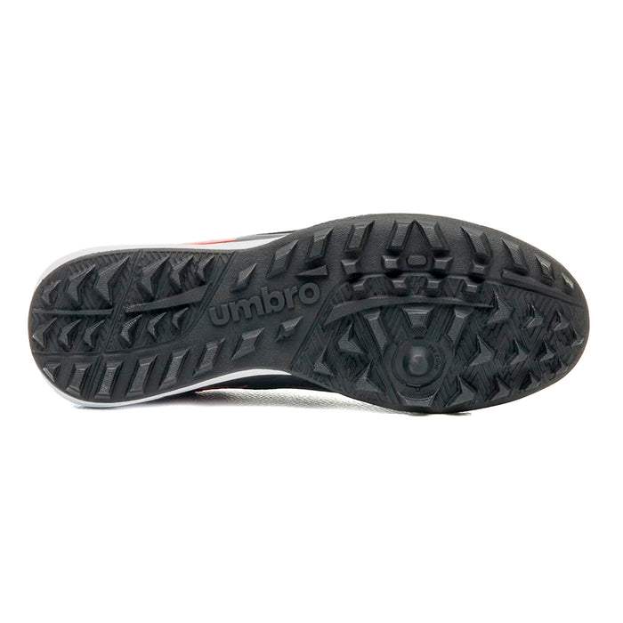 U01FB00347-102 Umbro Calzados Society Masculino Futbol Fifty VI Negro/Coral/Blanco