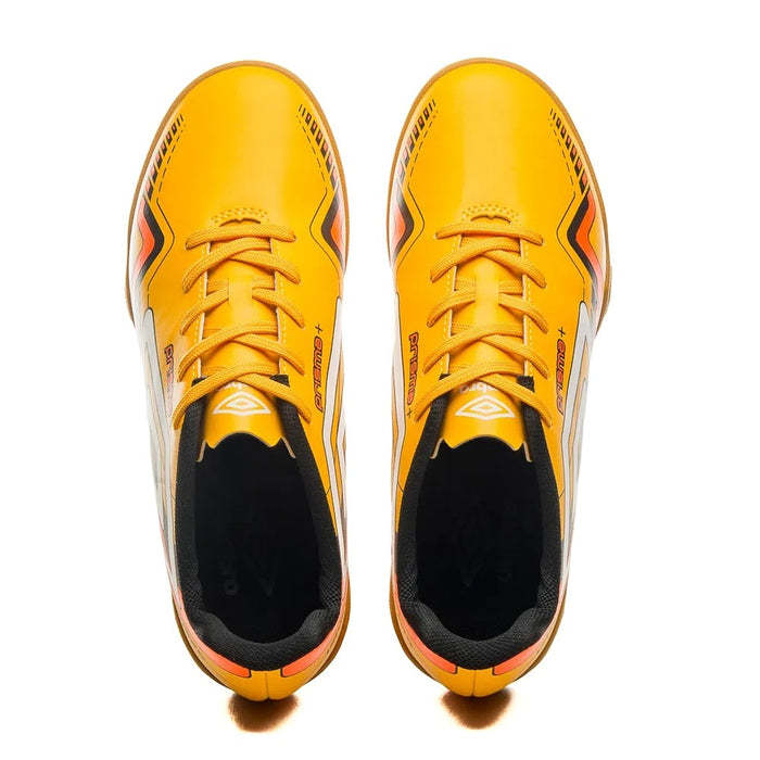 U01FB00144-626 Umbro Calzados Futbol Indoor Masculino Prisma Amarillo/Blanco/Naranja Fluor